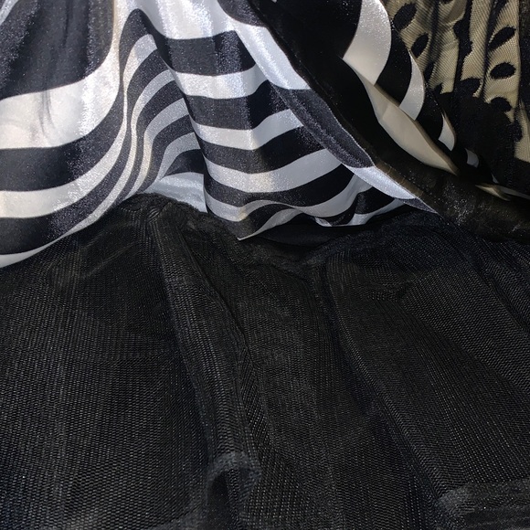 R&K Black and Gray Striped Midi Dress - Picture 7 of 15